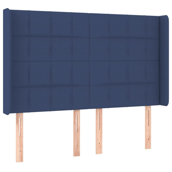 Wezgłowie Niebieski 147 x 16 x 118/128 cm Tkanina vidaXL 532807