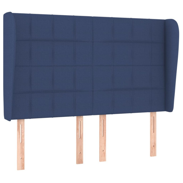 Wezgłowie Niebieski 147 x 23 x 118/128 cm Tkanina vidaXL 532950