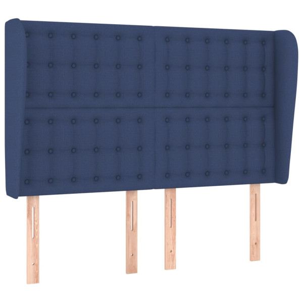 Wezgłowie Niebieski 147 x 23 x 118/128 cm Tkanina vidaXL 535450