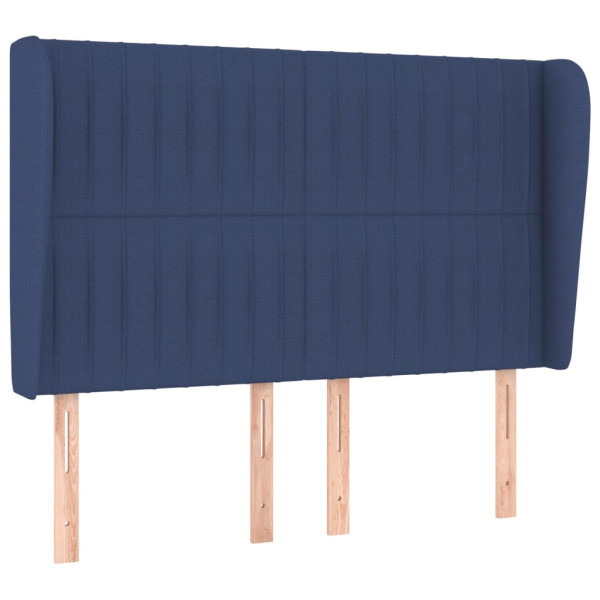 Wezgłowie Niebieski 147 x 23 x 118/128 cm Tkanina vidaXL 616825