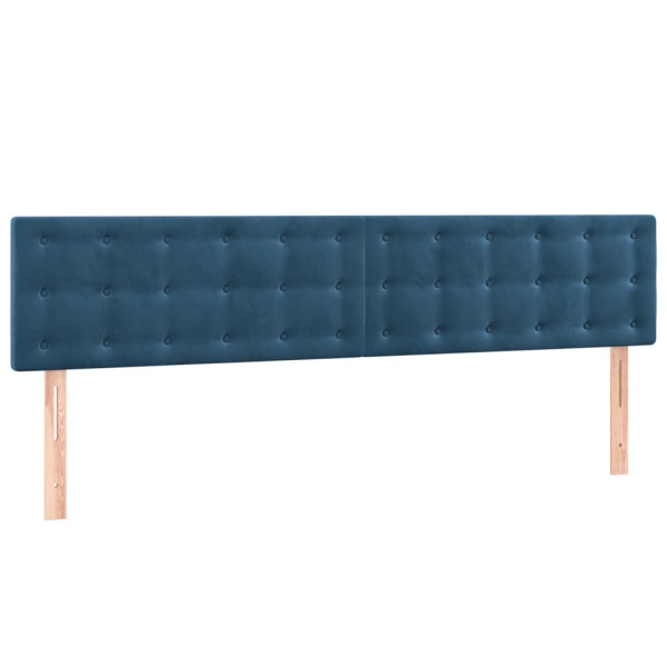 Wezgłowie Niebieski 160 cm Aksamit Low vidaXL 380141