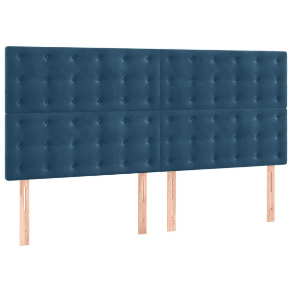 Wezgłowie Niebieski 160 cm Aksamit Wysoki vidaXL 380850