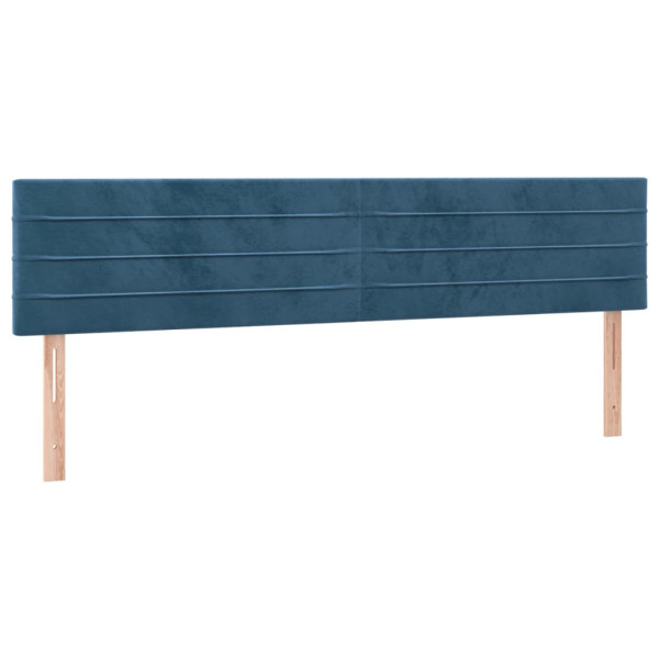Wezgłowie Niebieski 160 x 5 x 78/88 cm Aksamit vidaXL 535508
