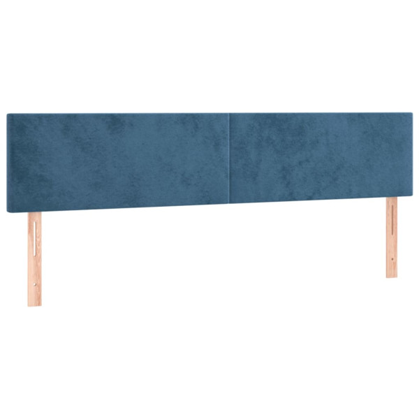 Wezgłowie Niebieski 160 x 5 x 78/88 cm Aksamit vidaXL 535548
