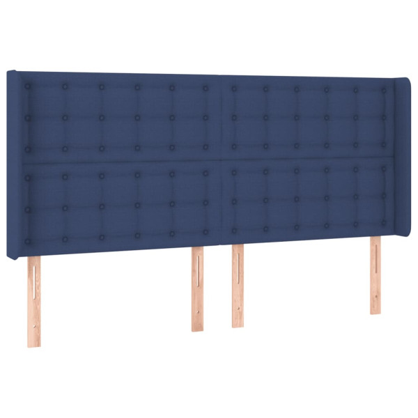 Wezgłowie Niebieski 163 x 16 x 118/128 cm Tkanina vidaXL 521213
