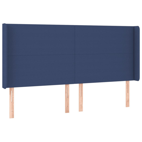 Wezgłowie Niebieski 163 x 16 x 118/128 cm Tkanina vidaXL 521812