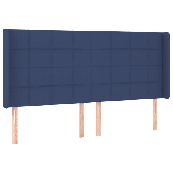 Wezgłowie Niebieski 163 x 16 x 118/128 cm Tkanina vidaXL 748853
