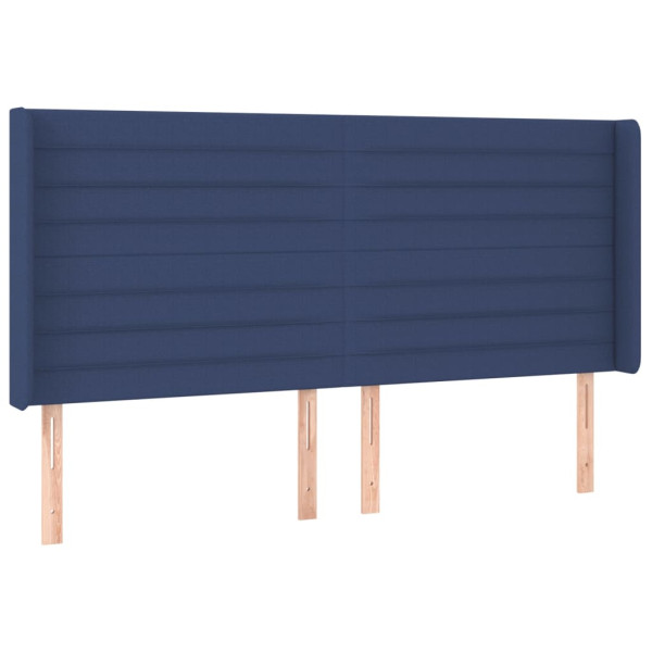 Wezgłowie Niebieski 163 x 16 x 118/128 cm Tkanina vidaXL 379807