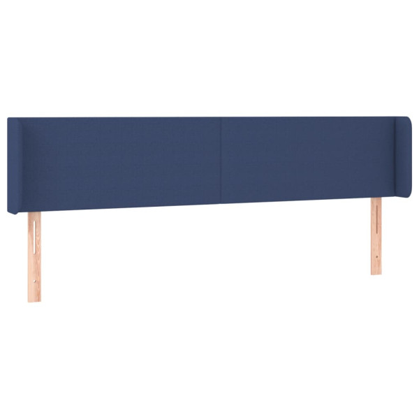 Wezgłowie Niebieski 163 x 16 x 78/88 cm Tkanina vidaXL 523392