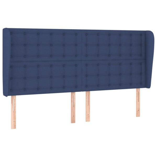 Wezgłowie Niebieski 163 x 23 x 118/128 cm Tkanina vidaXL 533151