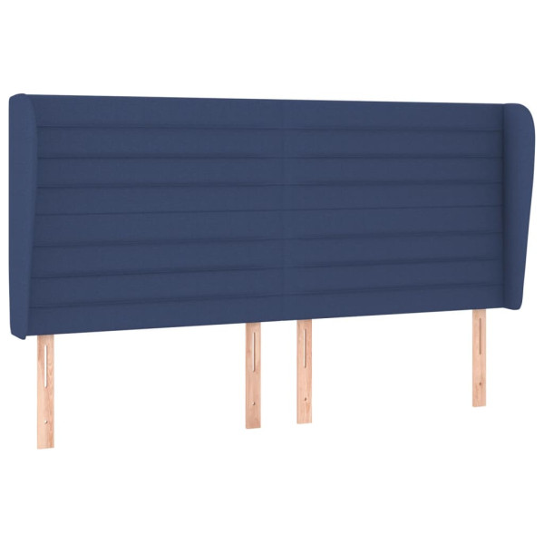 Wezgłowie Niebieski 163 x 23 x 118/128 cm Tkanina vidaXL 379998