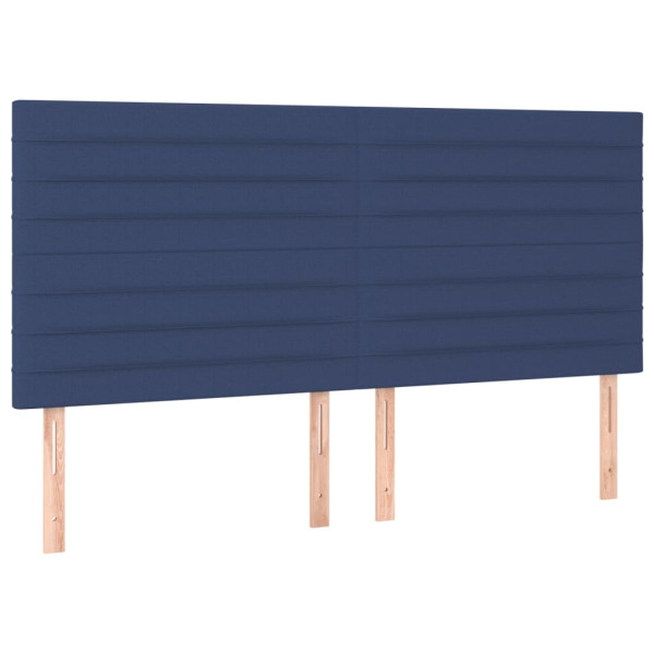 Wezgłowie Niebieski 180 x 5 x 118/128 cm Tkanina vidaXL 533466
