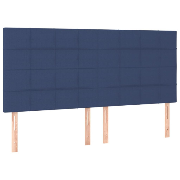 Wezgłowie Niebieski 180 x 5 x 118/128 cm Tkanina vidaXL 536193