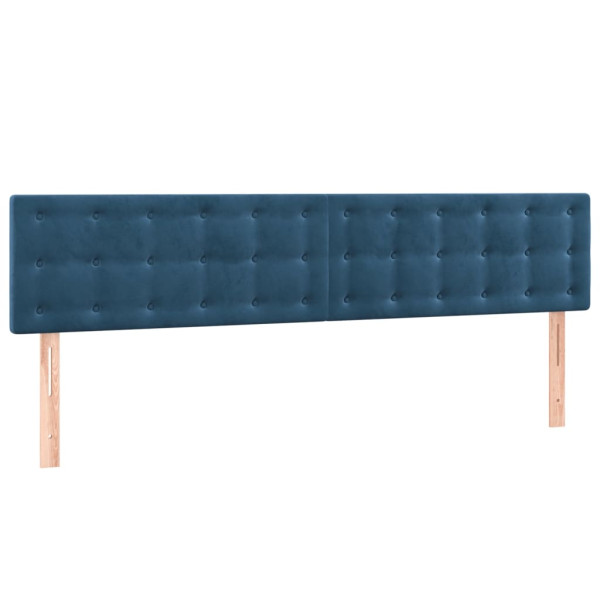 Wezgłowie Niebieski 180 x 5 x 78/88 cm Aksamit vidaXL 533113
