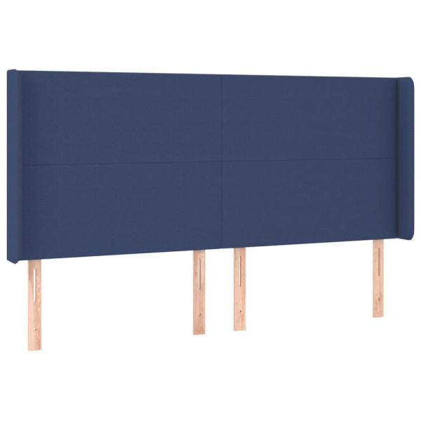 Wezgłowie Niebieski 183 x 16 x 118/128 cm Tkanina vidaXL 533576