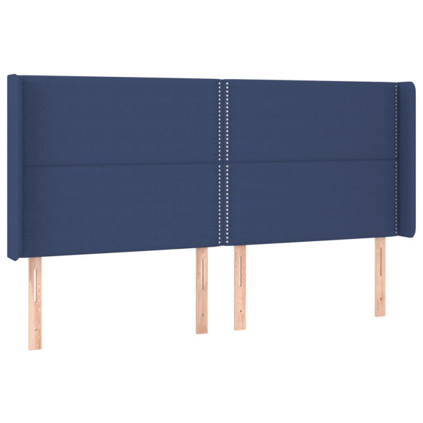 Wezgłowie Niebieski 183 x 16 x 118/128 cm Tkanina vidaXL 317427