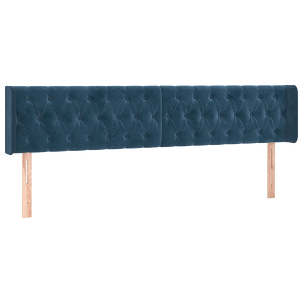 Wezgłowie Niebieski 200 cm Aksamit Low vidaXL 380095