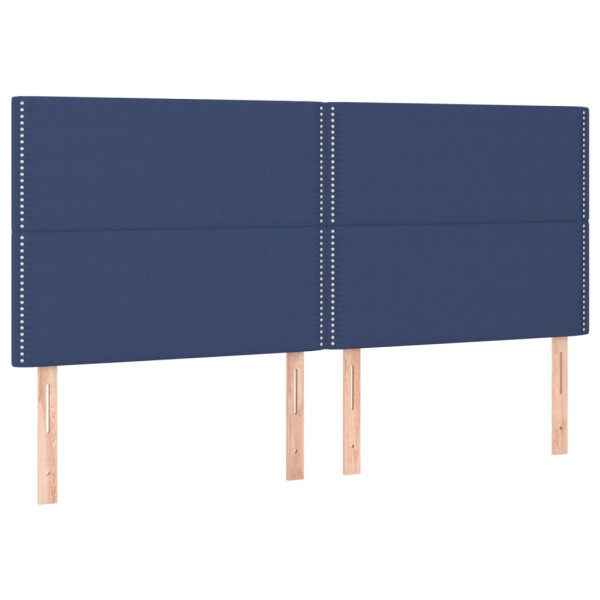 Wezgłowie Niebieski 200 x 5 x 118/128 cm Tkanina vidaXL 532872