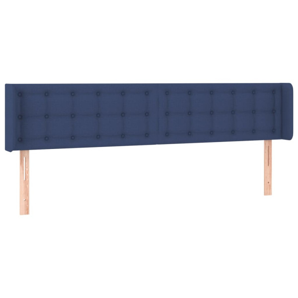 Wezgłowie Niebieski 203 x 16 x 78/88 cm Tkanina vidaXL 523160