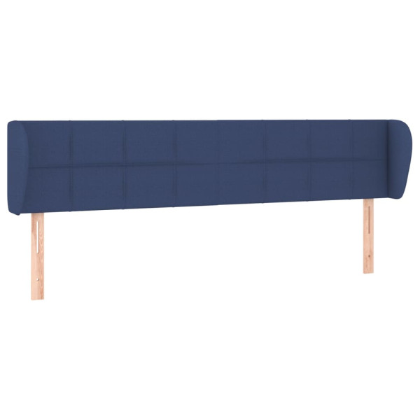 Wezgłowie Niebieski 203 x 23 x 78/88 cm Tkanina vidaXL 748842