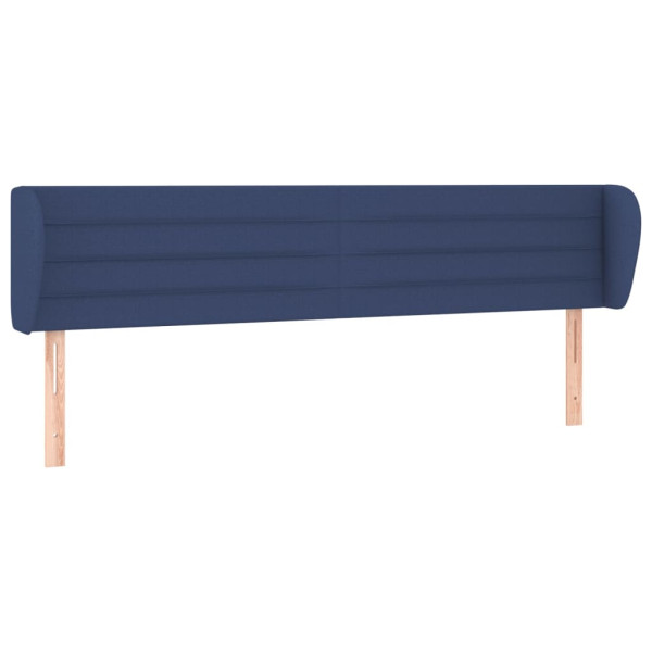Wezgłowie Niebieski 203 x 23 x 78/88 cm Tkanina vidaXL 532715