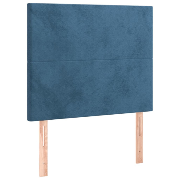 Wezgłowie Niebieski 80 x 5 x 118/128 cm Aksamit vidaXL 533425