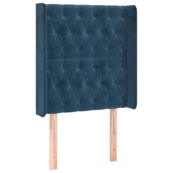 Wezgłowie Niebieski 83 x 16 x 118/128 cm Aksamit vidaXL 521759