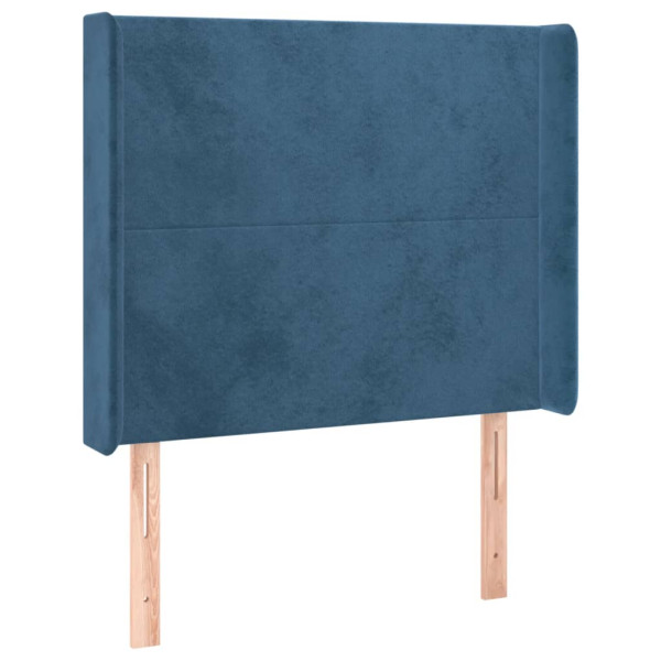 Wezgłowie Niebieski 83 x 16 x 118/128 cm Aksamit vidaXL 533060