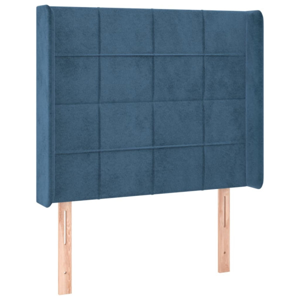 Wezgłowie Niebieski 83 x 16 x 118/128 cm Aksamit vidaXL 533100