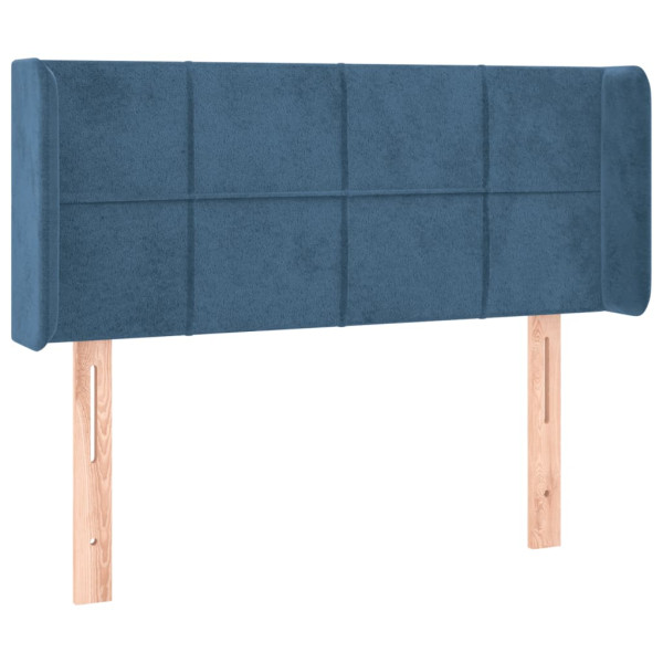 Wezgłowie Niebieski 83 x 16 x 78/88 cm Aksamit vidaXL 379854
