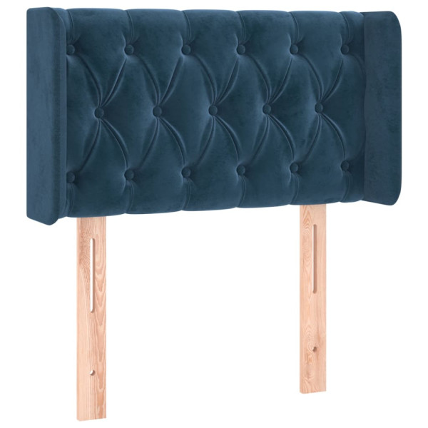 Wezgłowie Niebieski 83 x 16 x 78/88 cm Aksamit vidaXL 523312