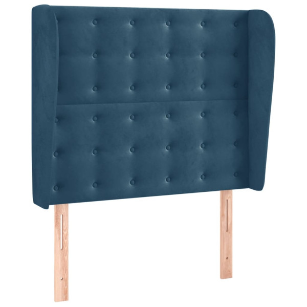 Wezgłowie Niebieski 83 x 23 x 118/128 cm Aksamit vidaXL 380834