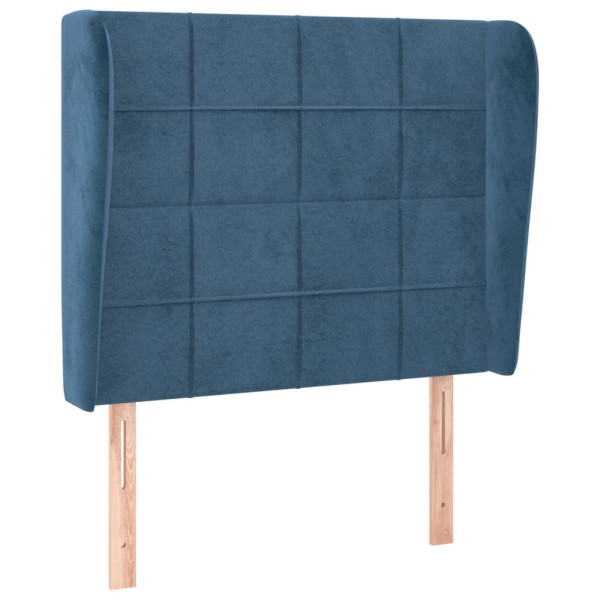 Wezgłowie Niebieski 83 x 23 x 118/128 cm Aksamit vidaXL 379972
