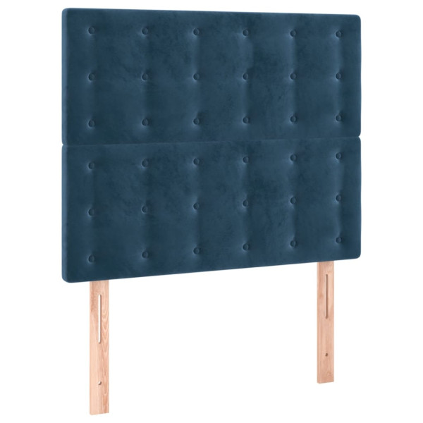 Wezgłowie Niebieski 90 x 5 x 118/128 cm Aksamit vidaXL 522126