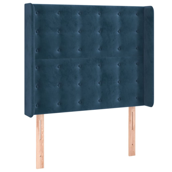 Wezgłowie Niebieski 93 x 16 x 118/128 cm Aksamit vidaXL 521867