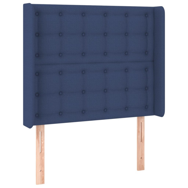 Wezgłowie Niebieski 93 x 16 x 118/128 cm Tkanina vidaXL 535544