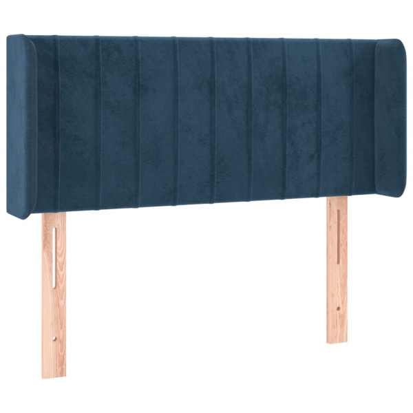 Wezgłowie Niebieski 93 x 16 x 78/88 cm Aksamit vidaXL 380071
