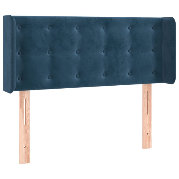 Wezgłowie Niebieski 93 x 16 x 78/88 cm Aksamit vidaXL 380086