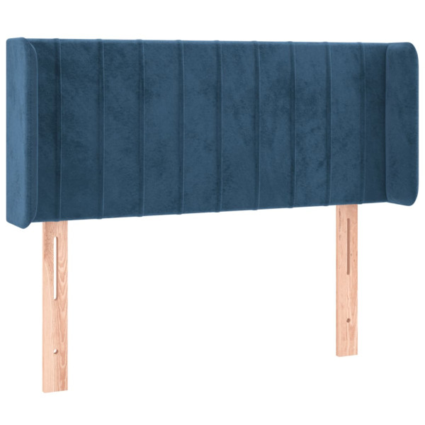 Wezgłowie Niebieski 93 x 16 x 78/88 cm Aksamit vidaXL 527449