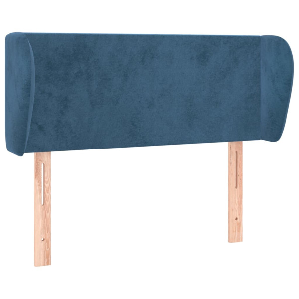 Wezgłowie Niebieski 93 x 23 x 78/88 cm Aksamit vidaXL 379794