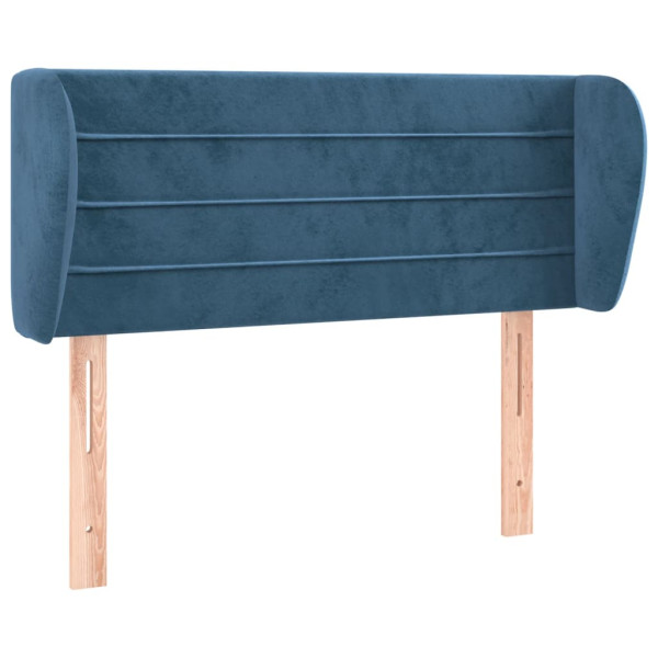 Wezgłowie Niebieski 93 x 23 x 78/88 cm Aksamit vidaXL 379884