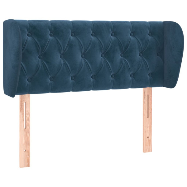 Wezgłowie Niebieski 93 x 23 x 78/88 cm Aksamit vidaXL 380801