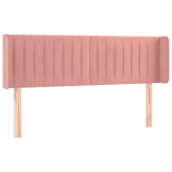 Wezgłowie Różowe 147 x 16 x 78/88 cm Aksamit vidaXL 533209