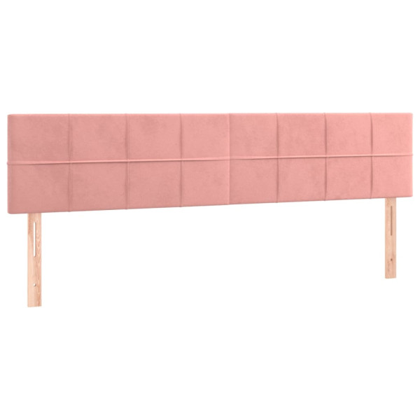 Wezgłowie Różowe 160 x 5 x 78/88 cm Aksamit vidaXL 533556