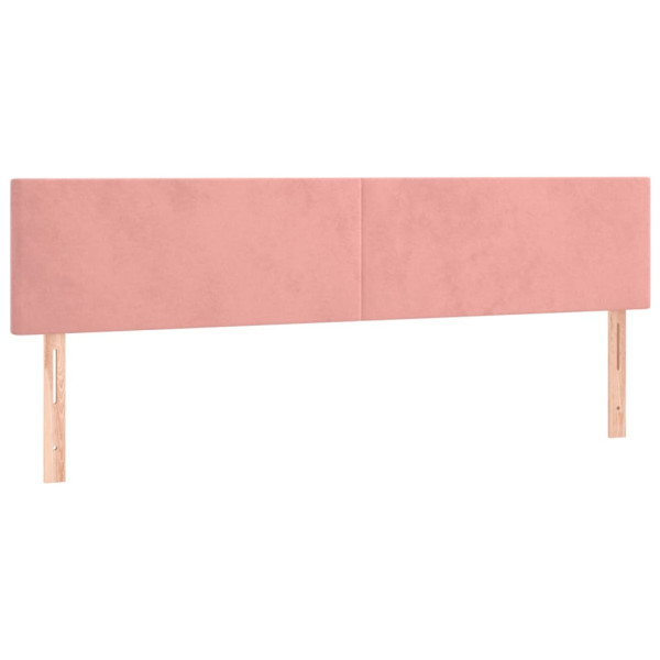 Wezgłowie Różowe 160 x 5 x 78/88 cm Aksamit vidaXL 533296