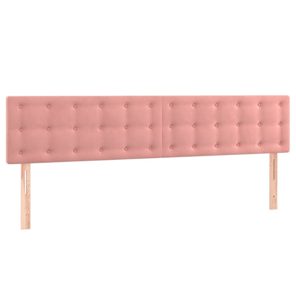 Wezgłowie Różowe 180 cm Aksamit Low vidaXL 380083