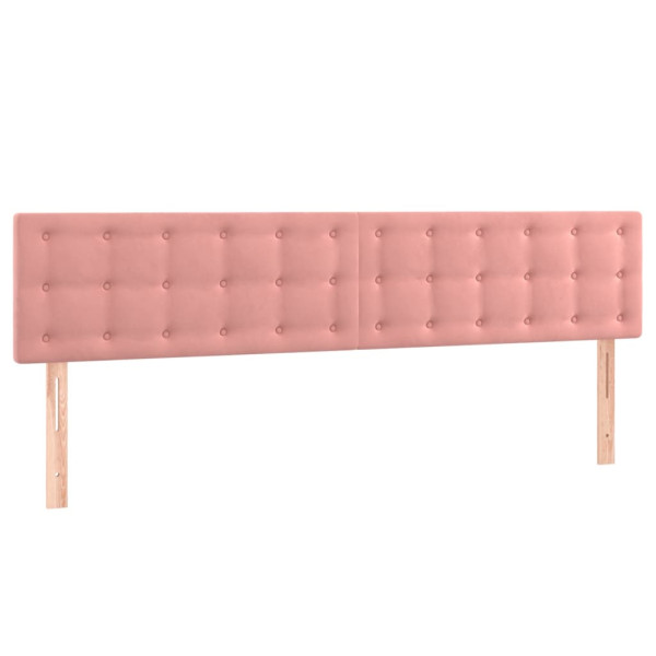 Wezgłowie Różowe 180 x 5 x 78/88 cm Aksamit vidaXL 517549