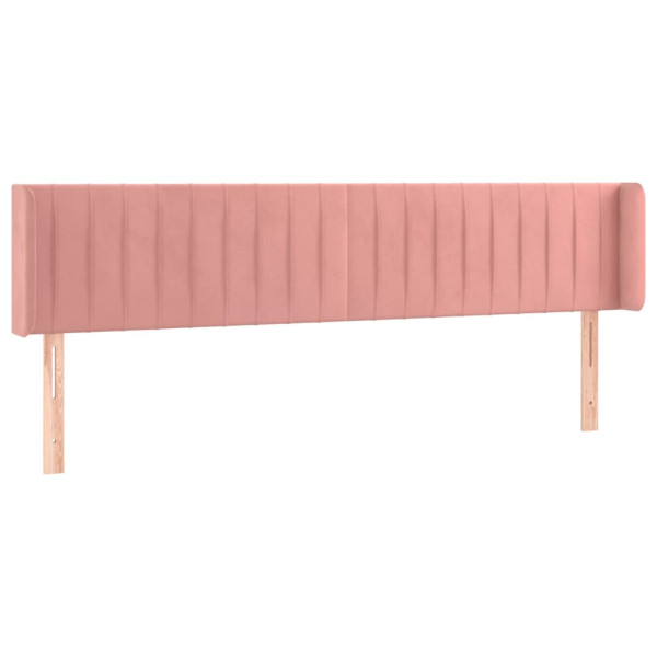 Wezgłowie Różowe 183 x 16 x 78/88 cm Aksamit vidaXL 379799