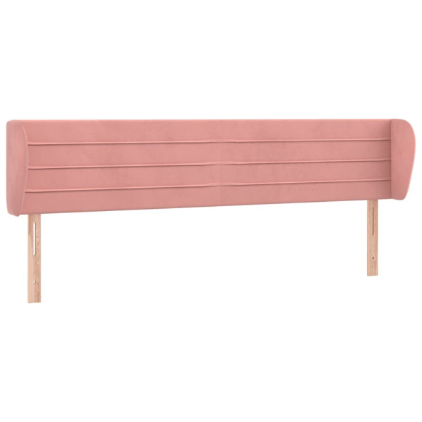 Wezgłowie Różowe 203 x 23 x 78/88 cm Aksamit vidaXL 380802