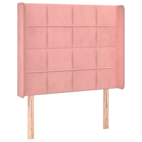 Wezgłowie Różowe 83 x 16 x 118/128 cm Aksamit vidaXL 522076